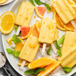 orange creamsicles on platter