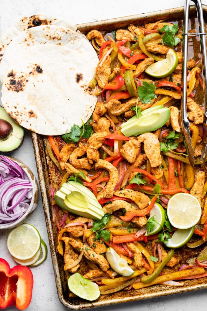 Sheet Pan Chicken Fajitas - All the Healthy Things