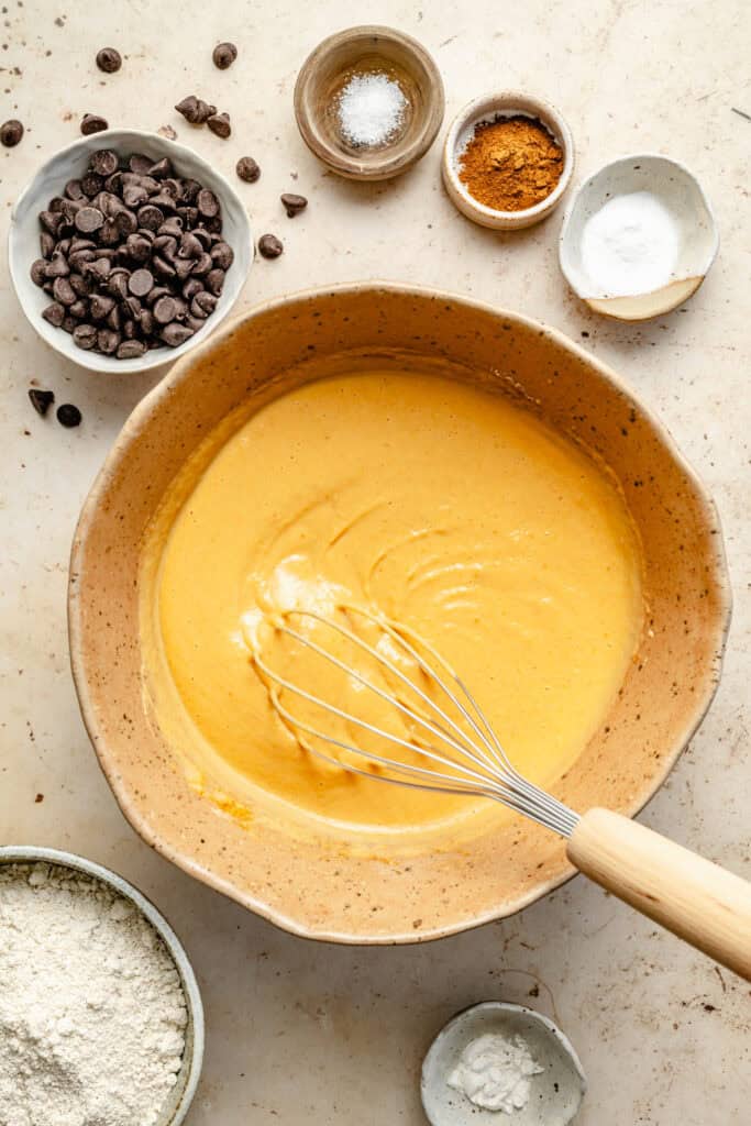 batter in mixing bowl