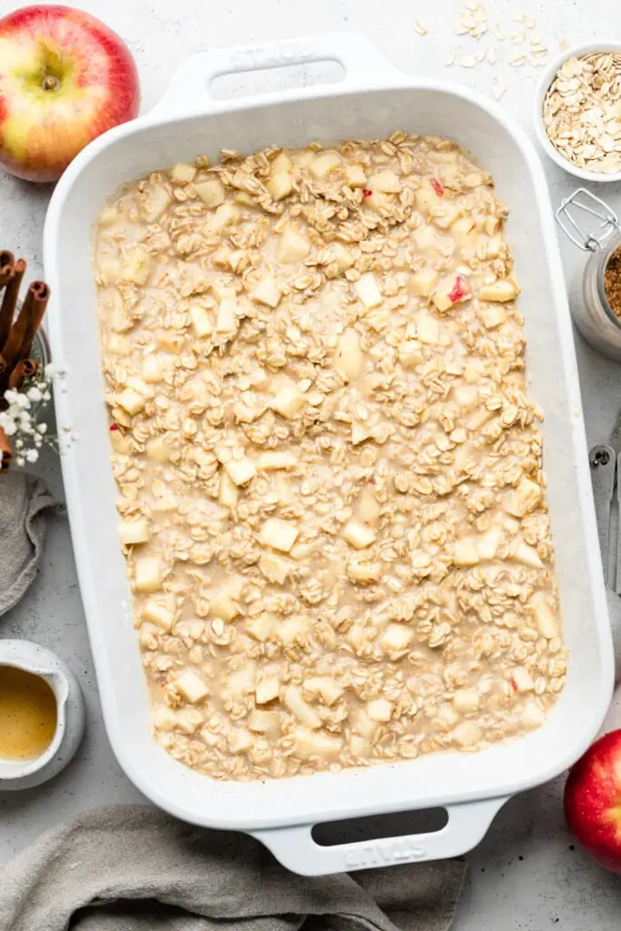 batter in baking dish