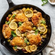 One Pan Greek Chicken with Artichokes and Olives -image