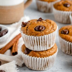 muffins stacked on each other