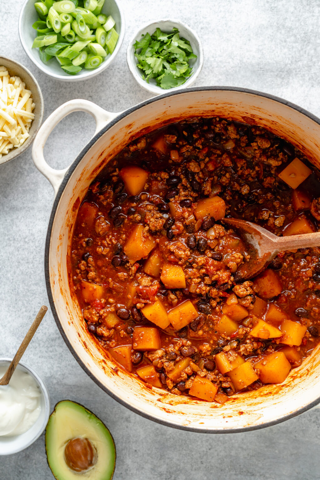 Black Bean Butternut Squash Turkey Chili All the Healthy Things