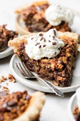 pecan pie slice on plate