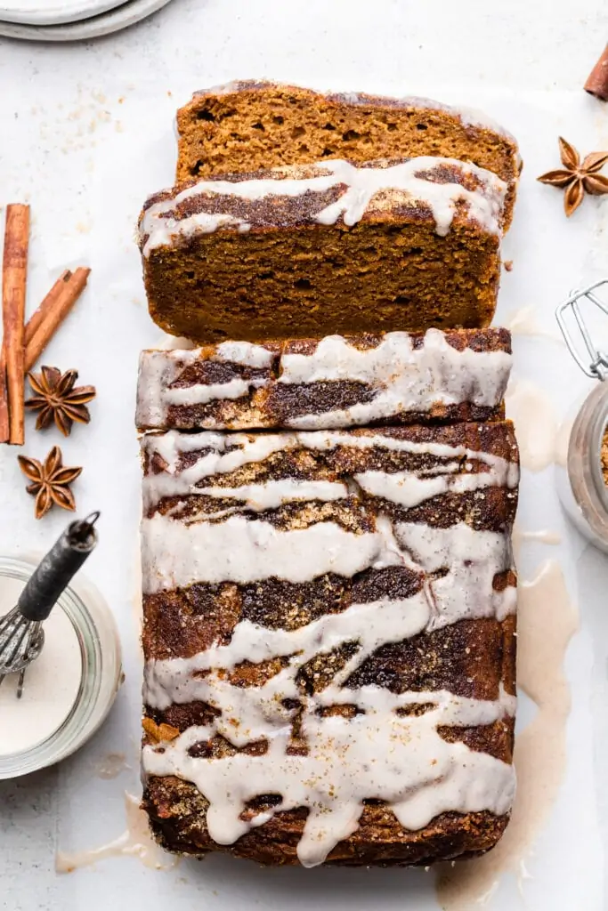 loaf of pumpkin bread