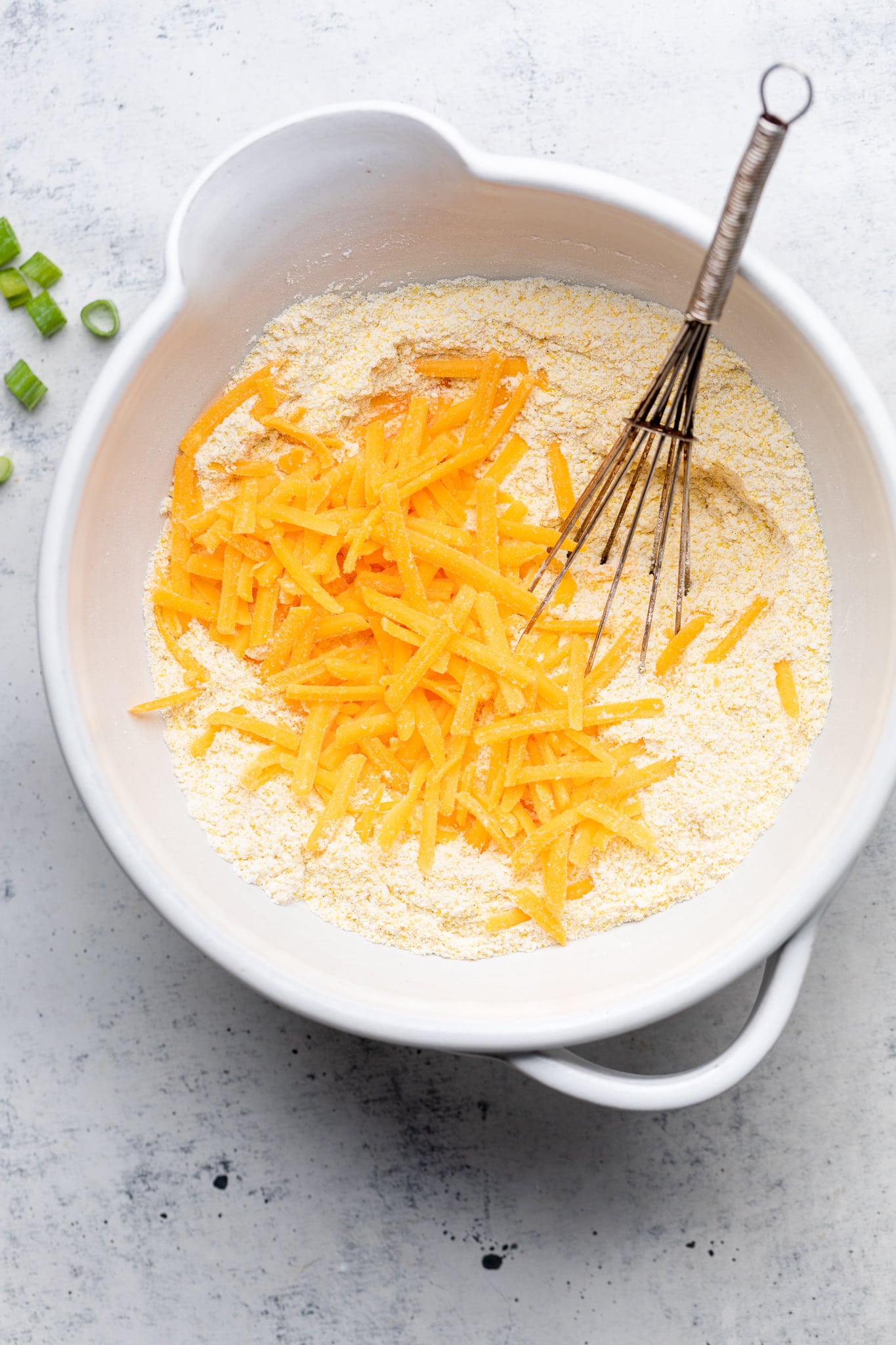 cheese in dry ingredients