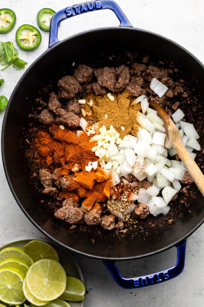 ground beef with onion and spices