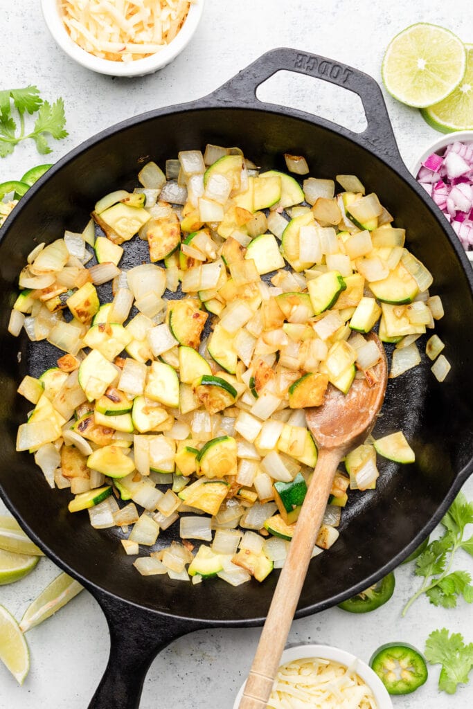 veggies sautéing