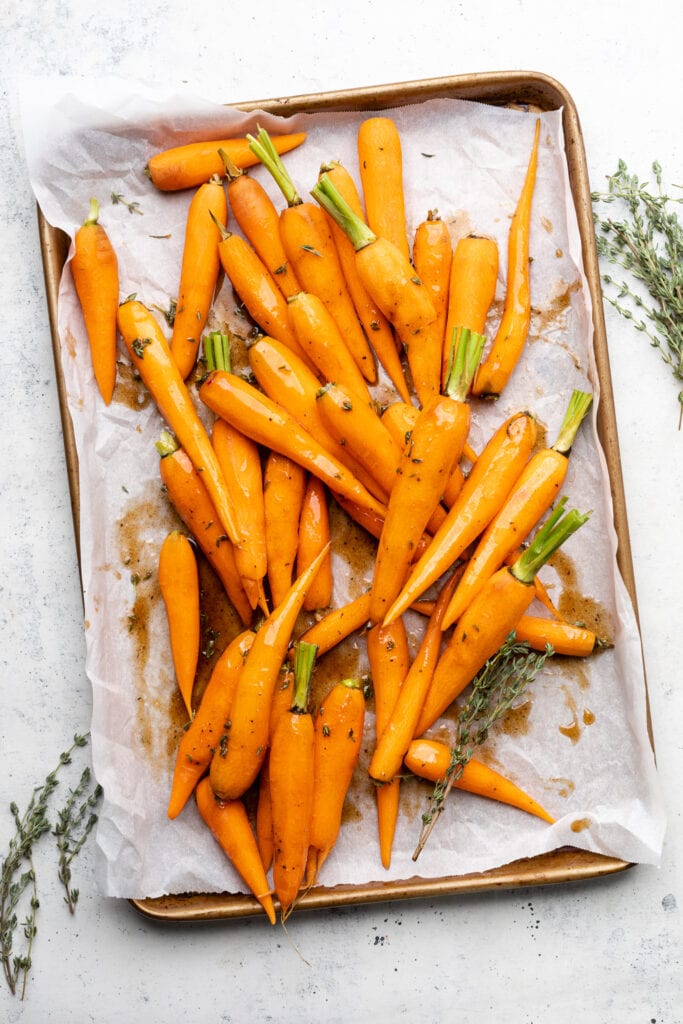 carrots on sheet pan
