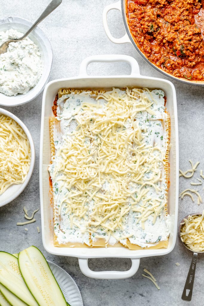 cheese layer on lasagna