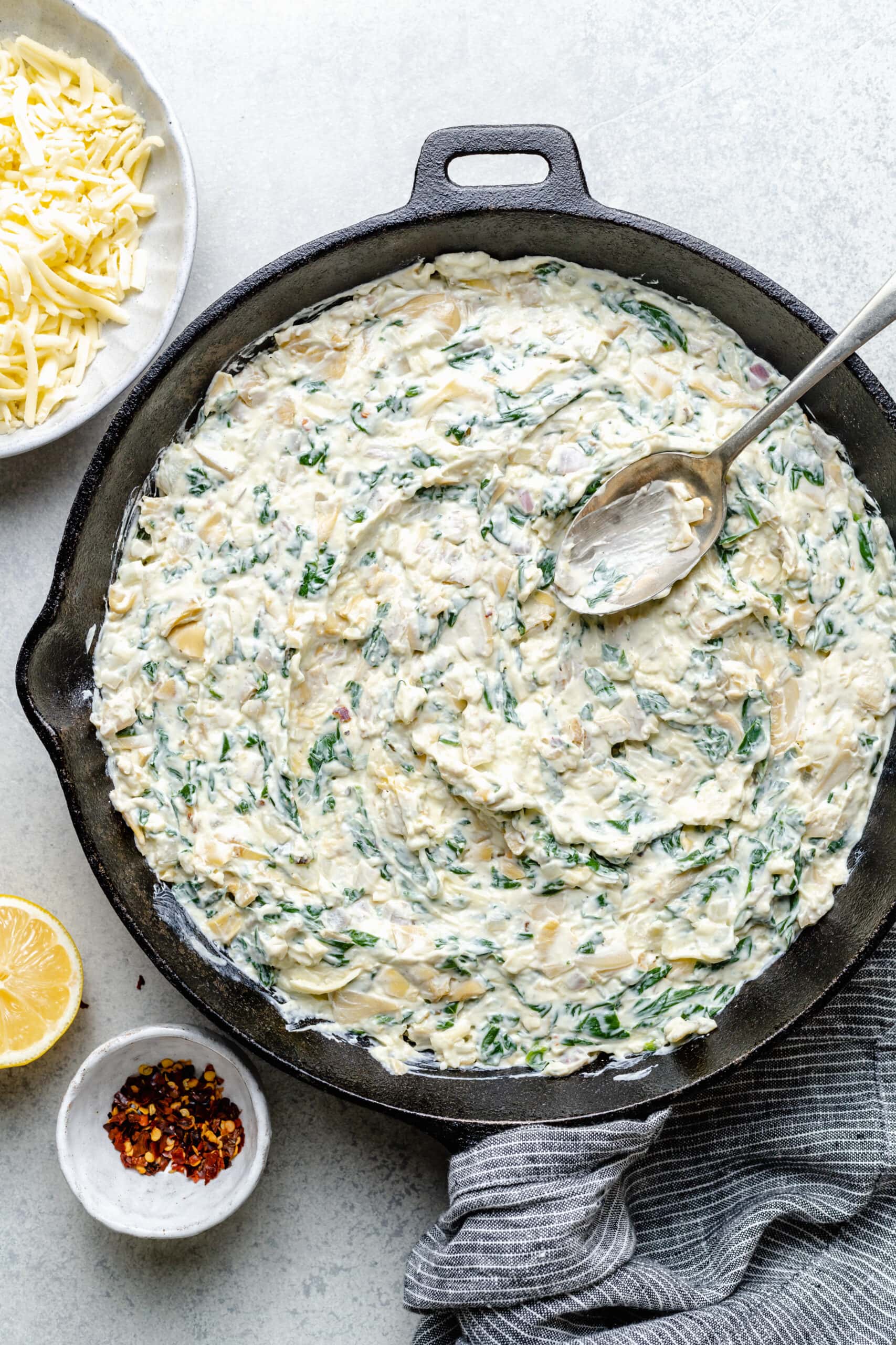 Creamy Spinach Artichoke Dip - All the Healthy Things