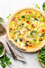 Easy Sausage and Veggie Breakfast Quiche - All the Healthy Things
