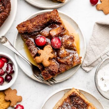 French toast casserole on plate