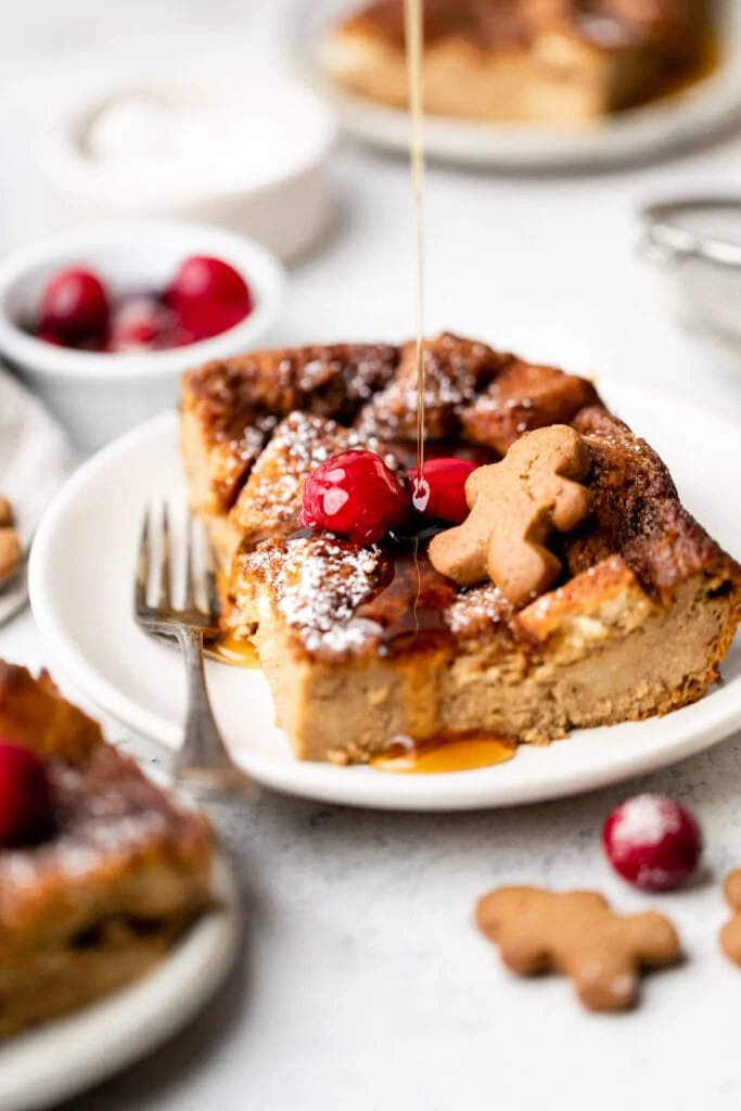 gingerbread French toast on plate