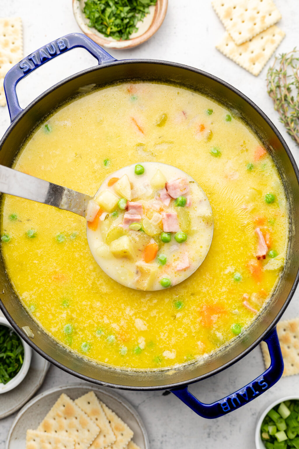 Creamy Ham and Potato Soup - All the Healthy Things