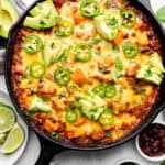 enchilada skillet with toppings
