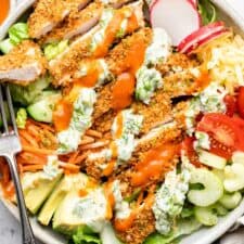 Crispy Buffalo Ranch Chicken Salad