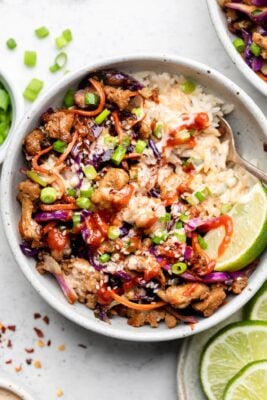 egg roll in a bowl in bowl