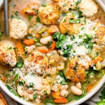 healthy italian wedding soup in bowl