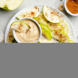 cashew butter with apples and cinnamon