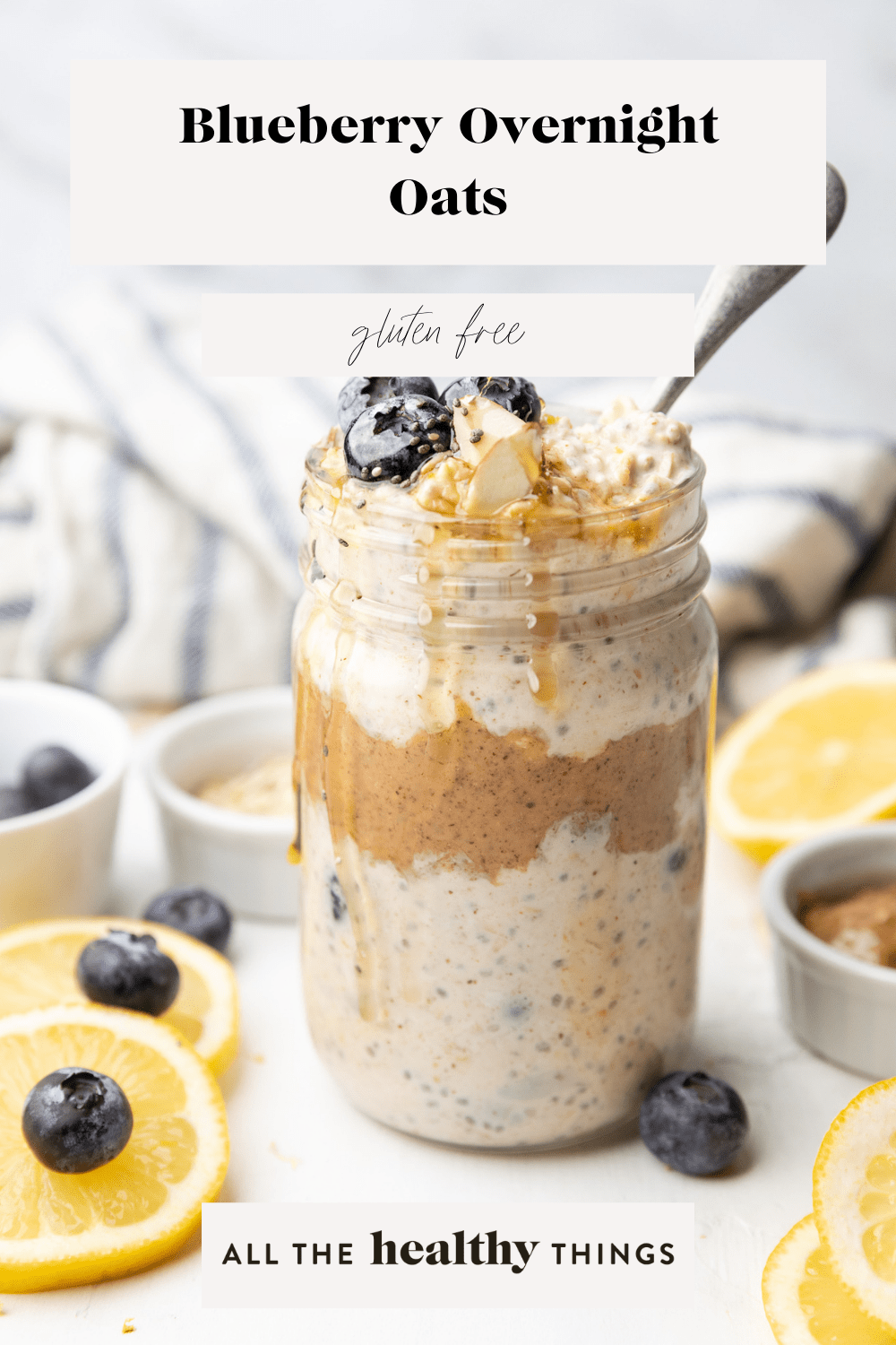 Blueberry Overnight Oats - All the Healthy Things