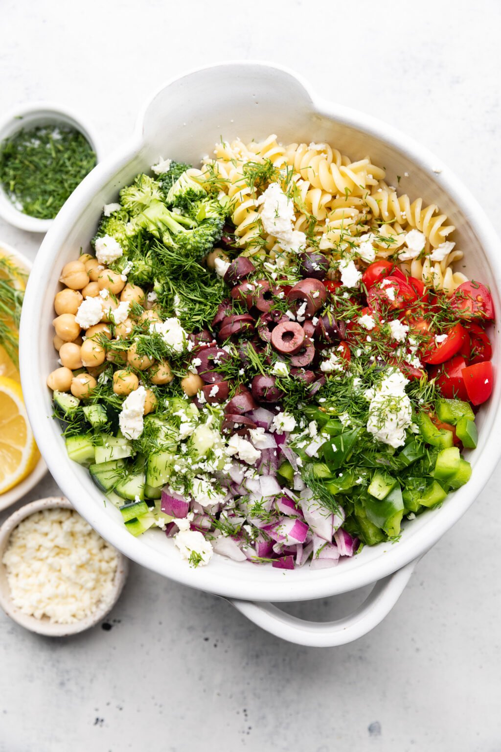 Greek Broccoli Pasta Salad - All the Healthy Things