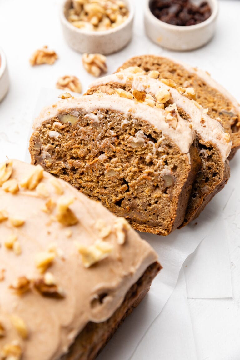 carrot cake bread sliced