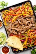 Sheet Pan Steak Fajitas - All The Healthy Things