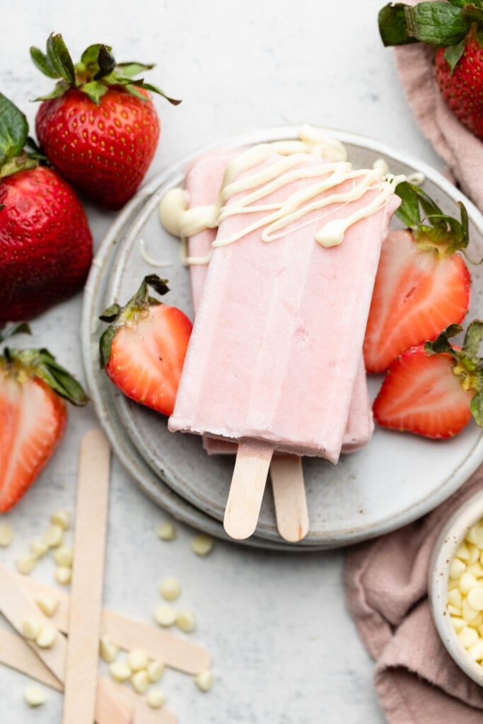 popsicles on plate