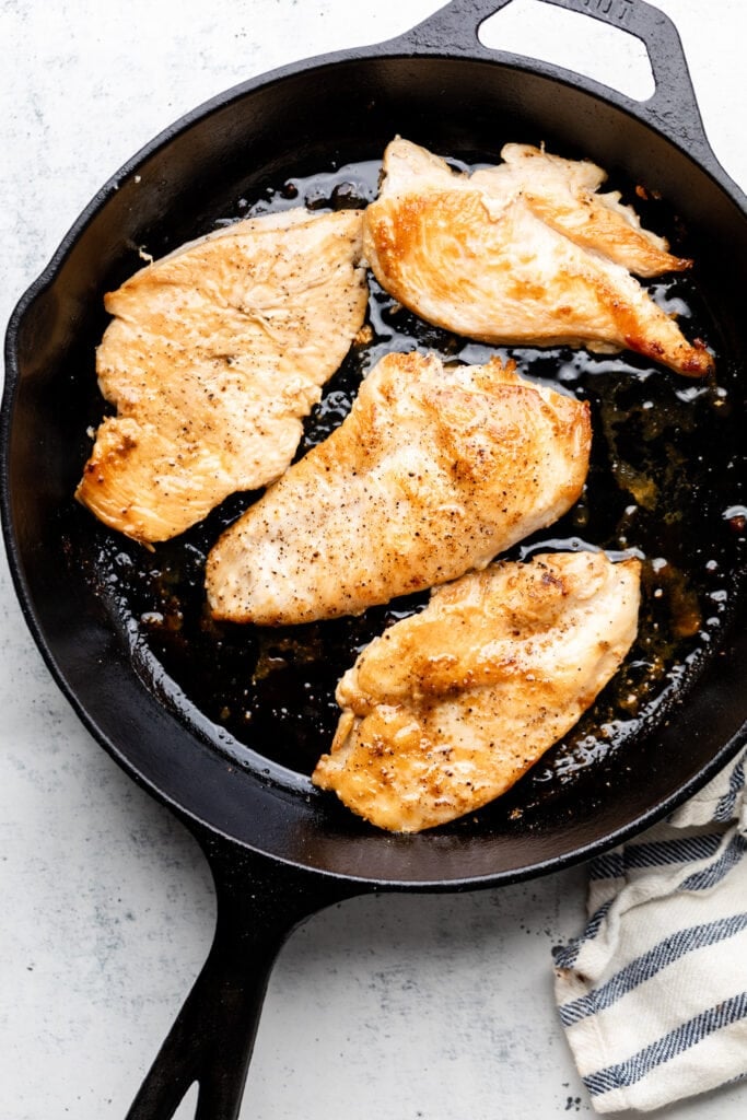 chicken breast in skillet