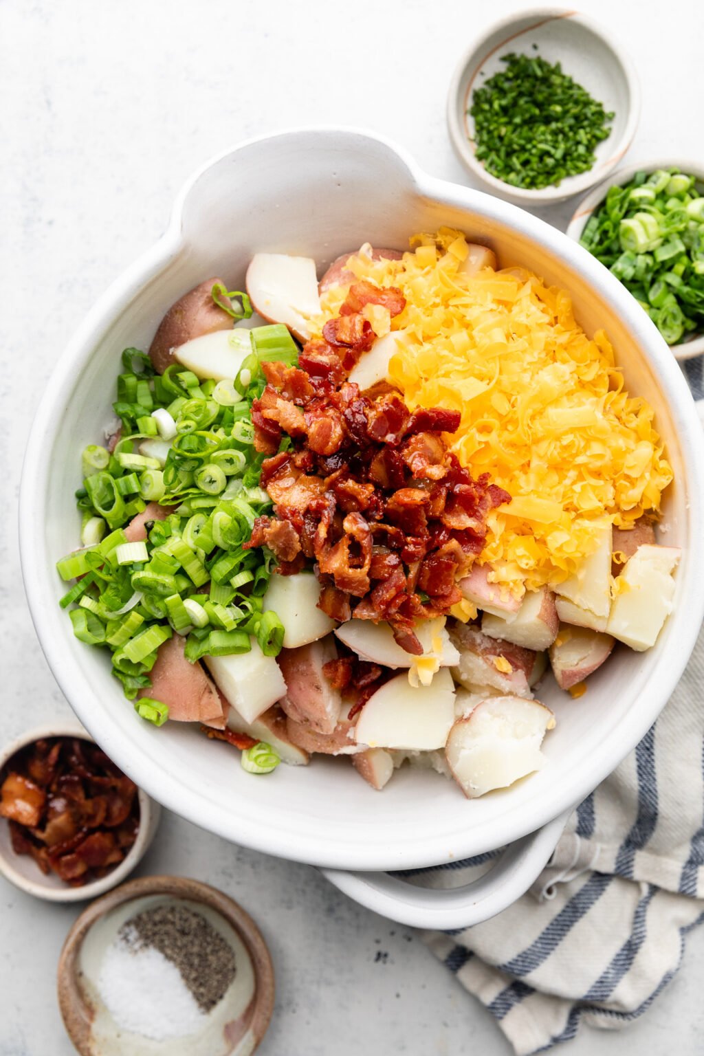Loaded Baked Potato Salad - All the Healthy Things
