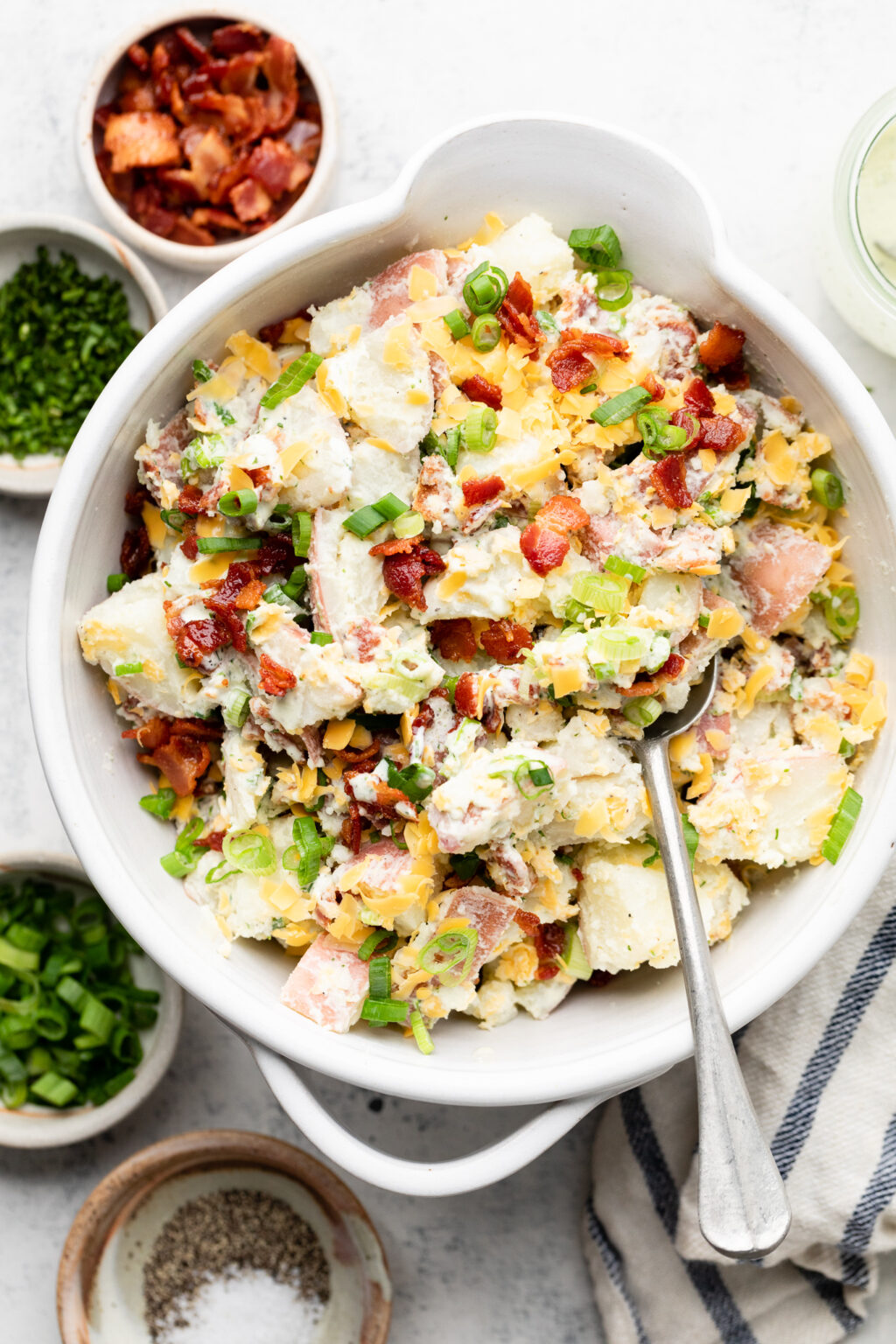 Loaded Baked Potato Salad - All the Healthy Things