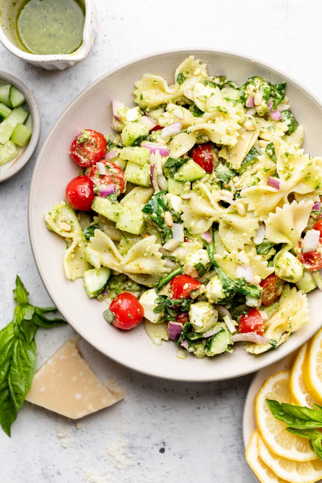 Pesto Pasta Salad - All the Healthy Things