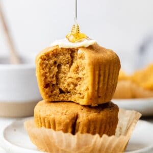 sweet potato muffins with honey and butter