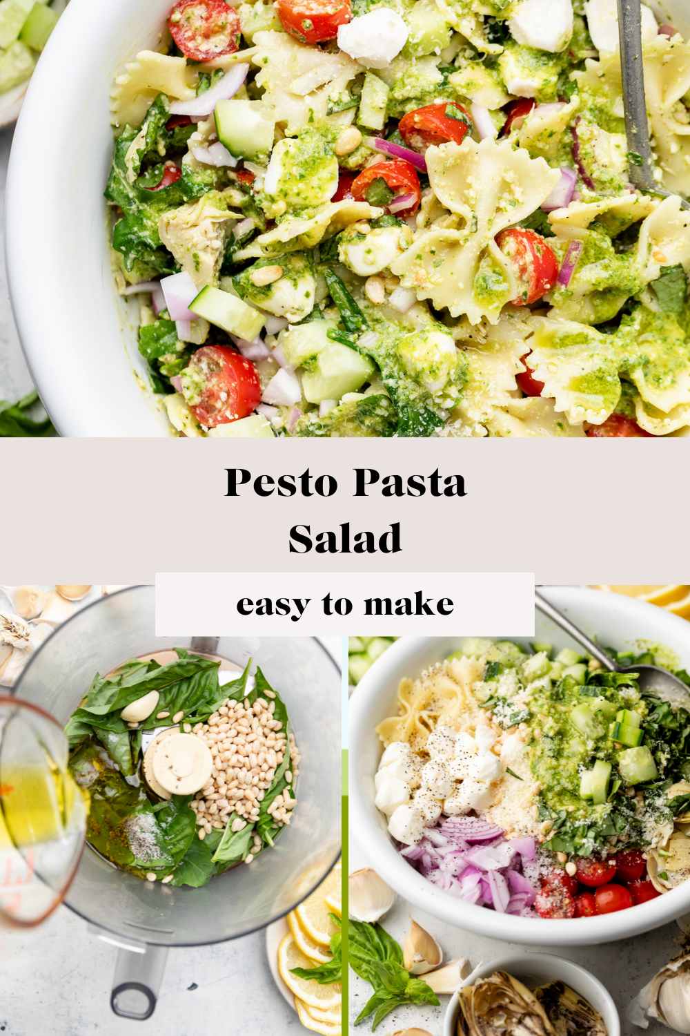 Pesto Pasta Salad All The Healthy Things