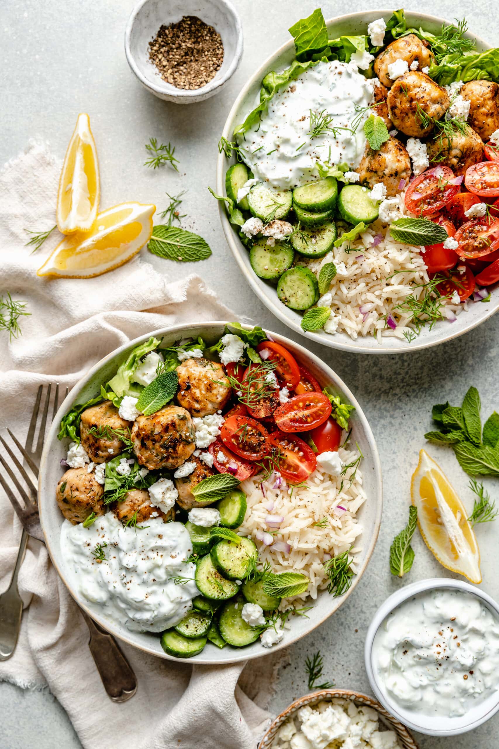 Greek Chicken Meatballs All the Healthy Things