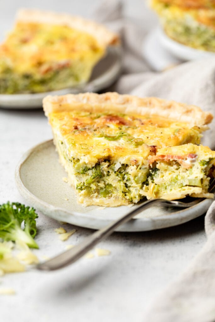 quiche on plate