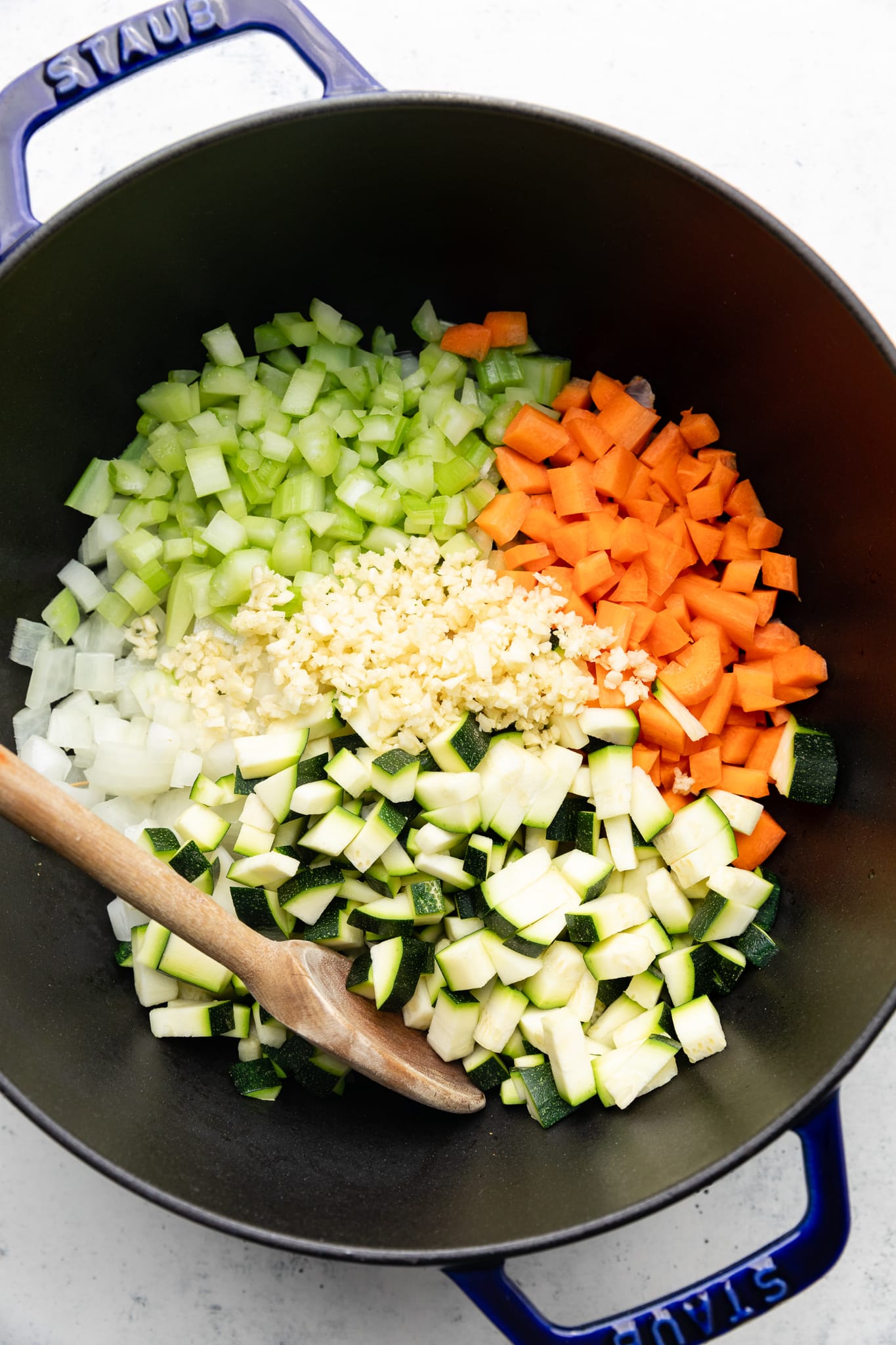 veggies in pot 