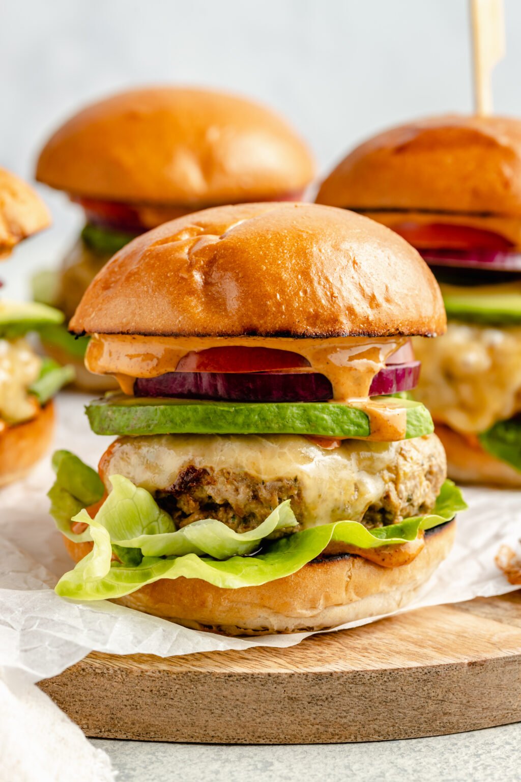 Avocado Turkey Burgers with Chipotle Aioli - All the Healthy Things