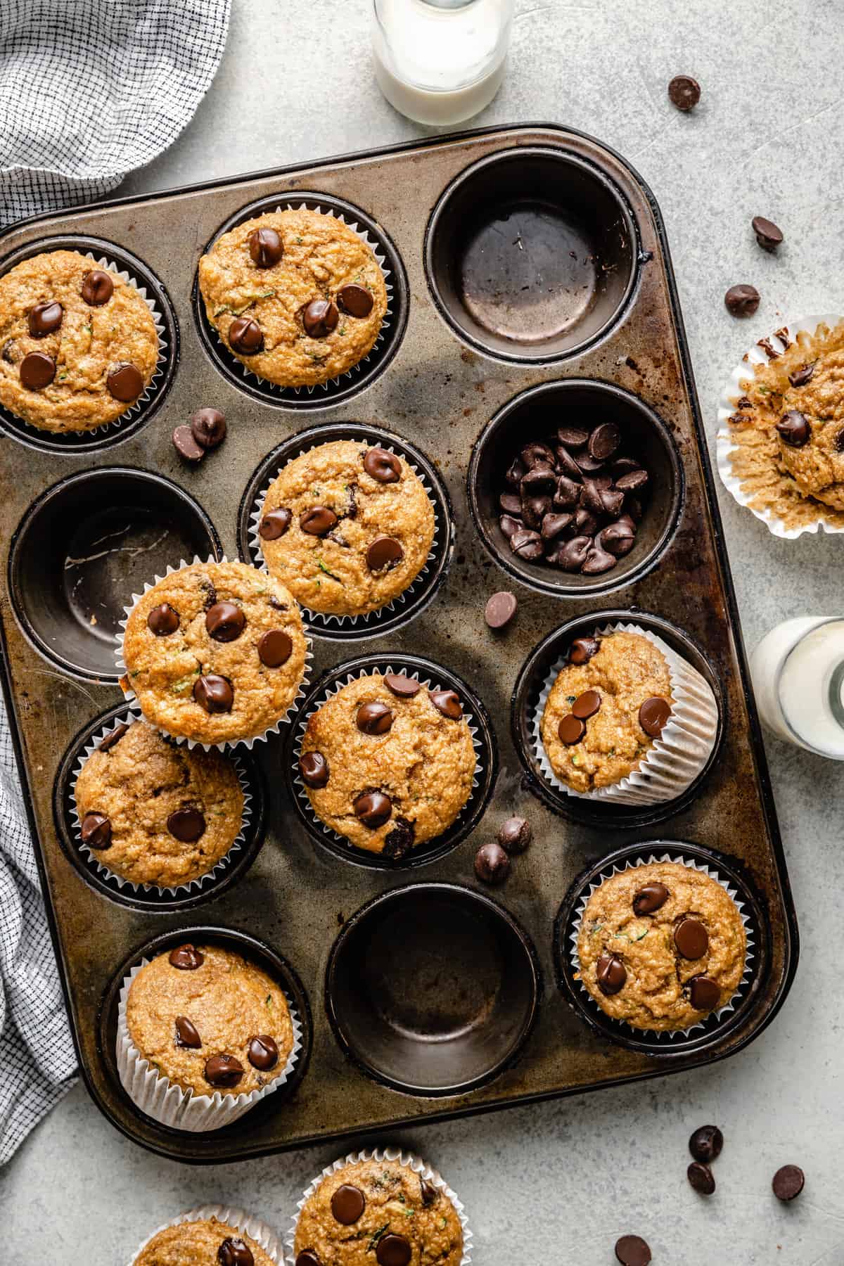 muffins in baking pan