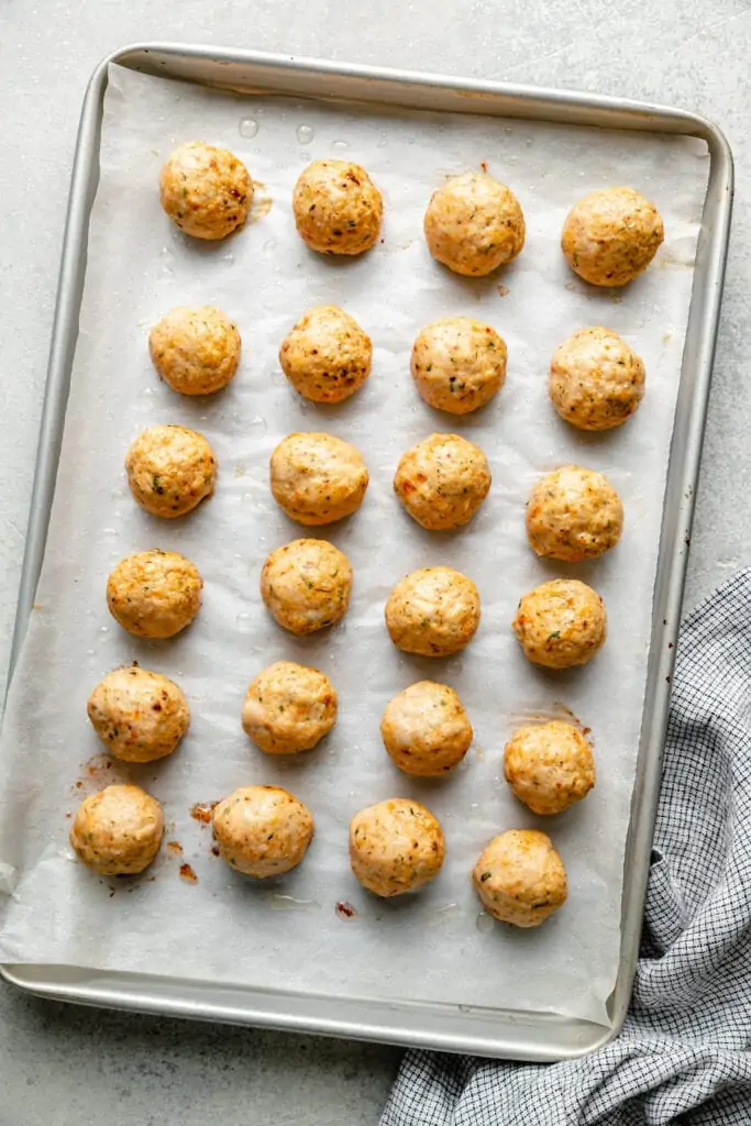 meatballs on sheet pan