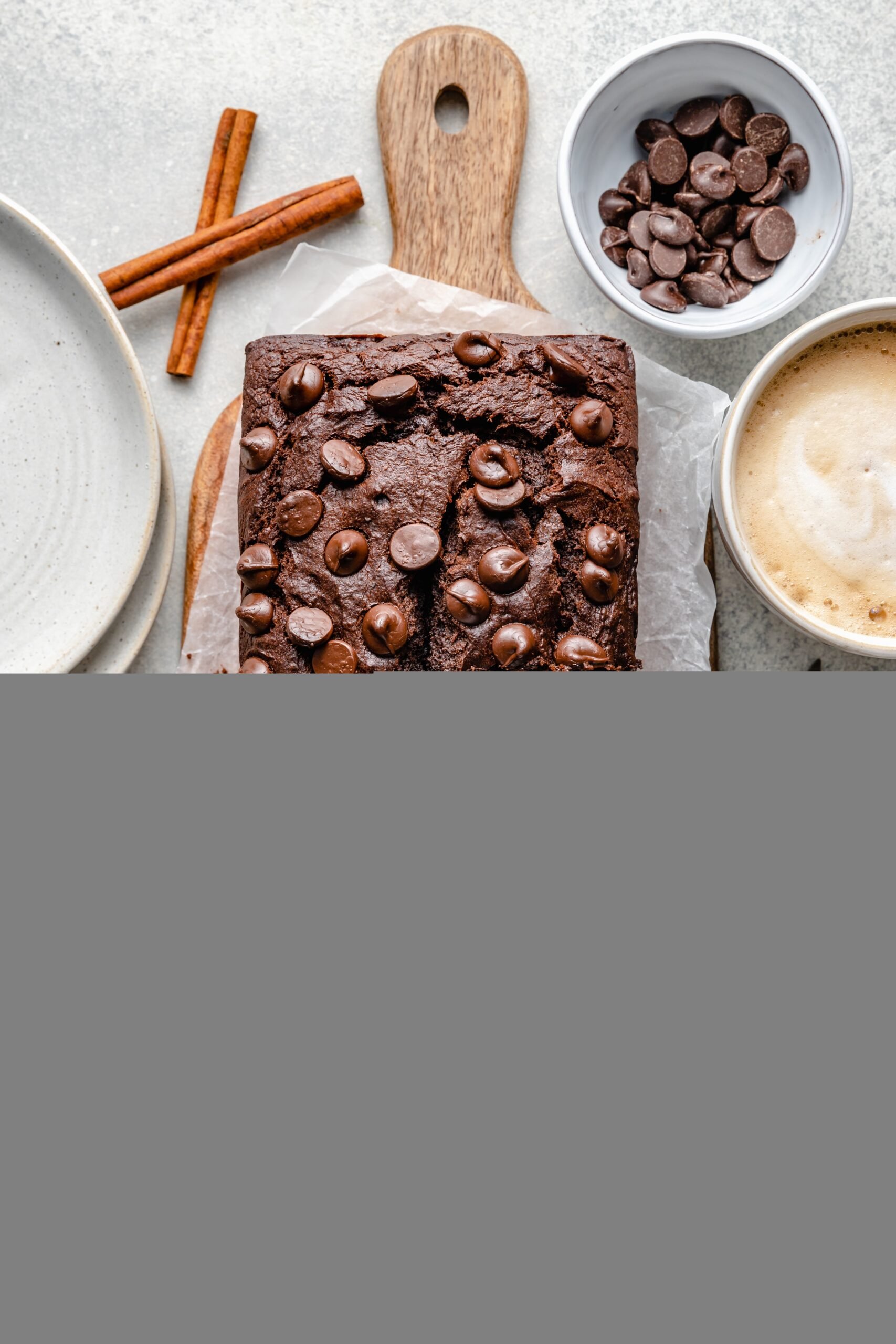 sliced chocolate pumpkin bread