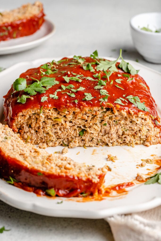 turkey meatloaf on platter