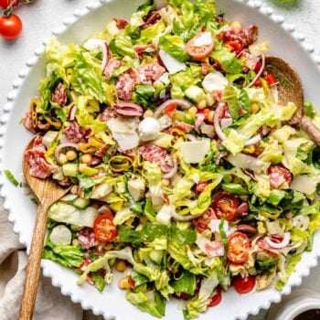 chopped salad in serving bowl