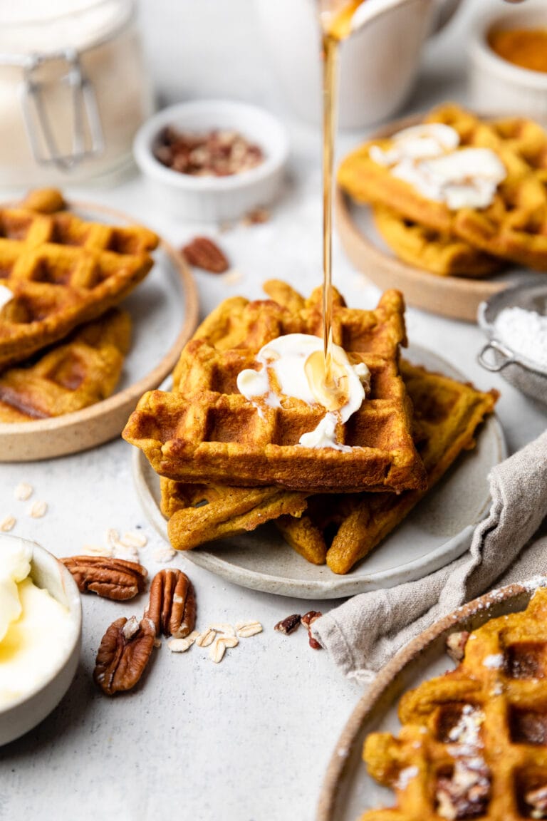 Pumpkin Waffles - All the Healthy Things