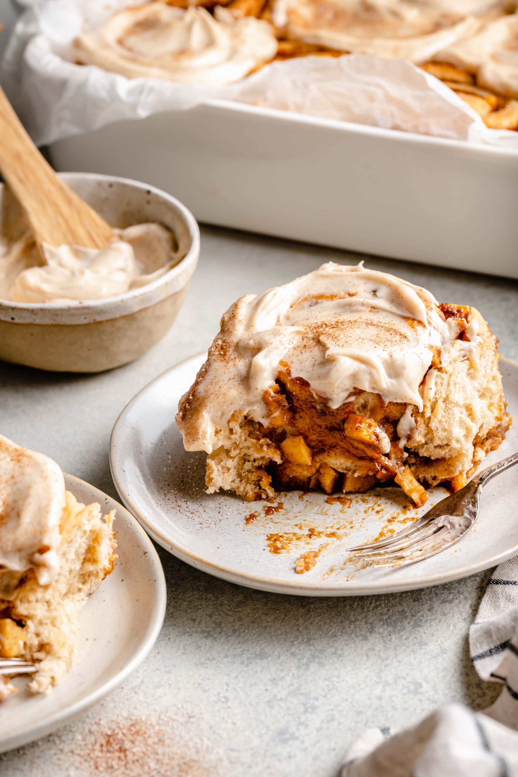 Apple Cinnamon Rolls With Brown Butter Cream Cheese Icing All The 