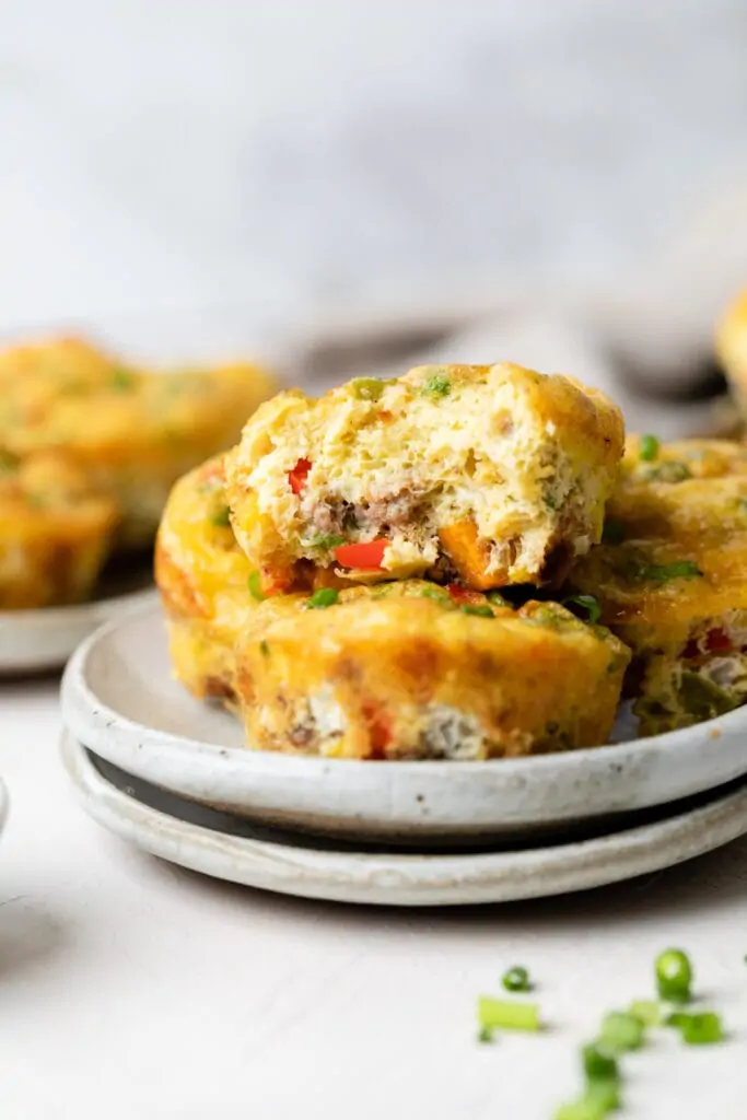 egg muffins on plates