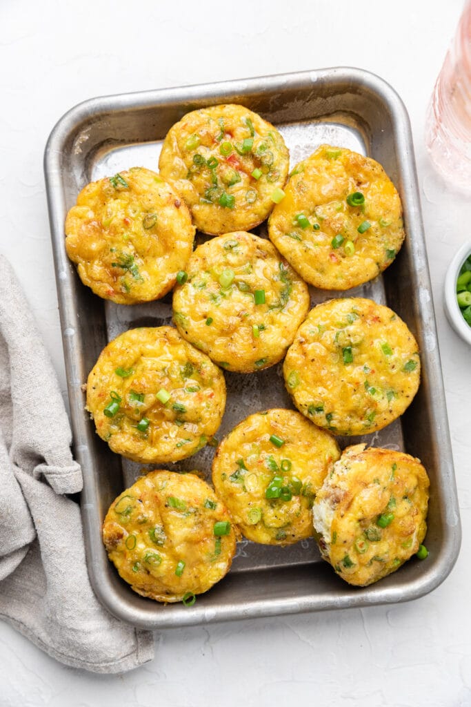 egg muffins on tray