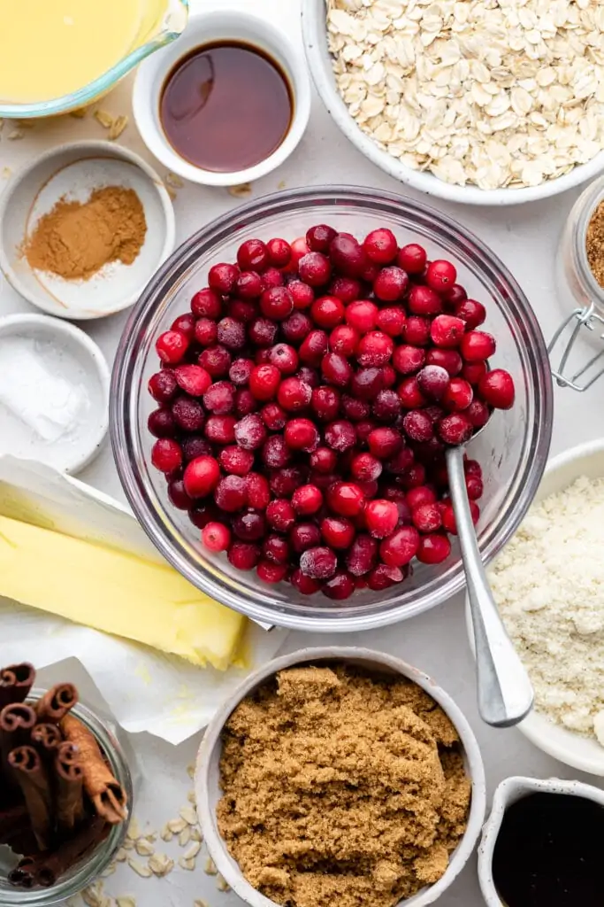 cranberry crumble bar ingredients