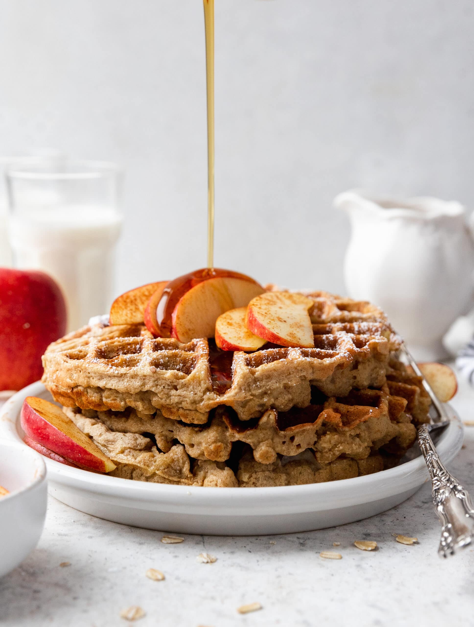 Apple Cinnamon Waffles All the Healthy Things